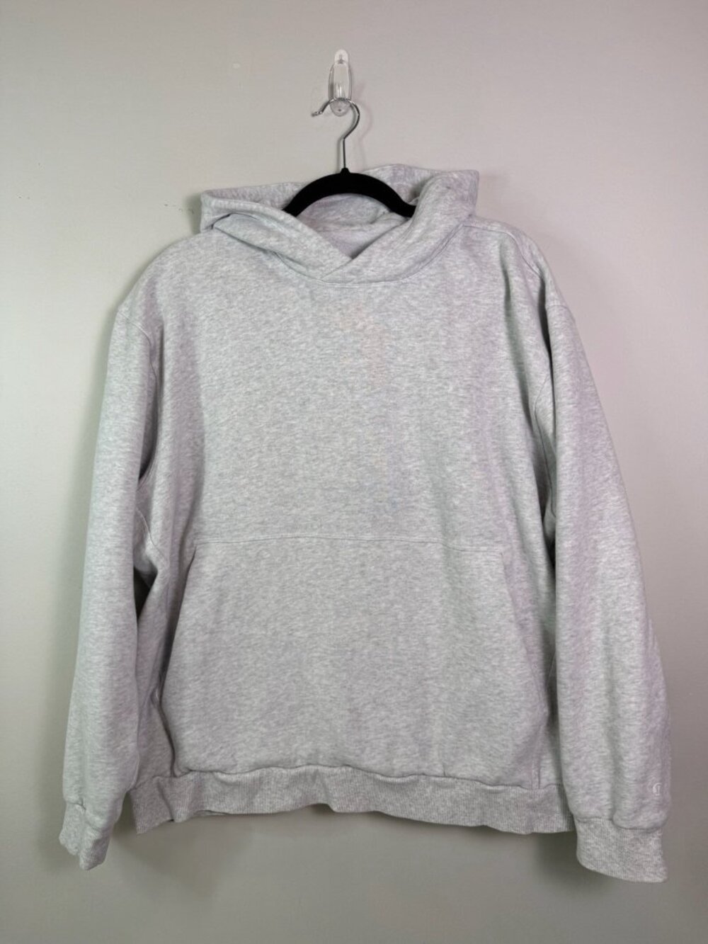 Lululemon Steady State Hoodie Mens XL Light Gray Fleece Pullover Sweatshirt